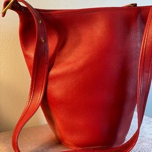 VINTAGE COACH LEGACY BAG IN RED